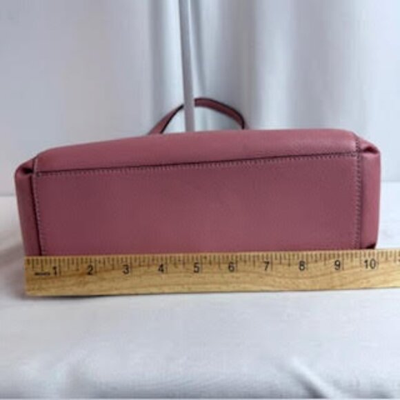 Coach AUTHENTICATED Mini City Tote Satchel Pink Pebbled Leather Gold Hardware - Picture 11 of 16